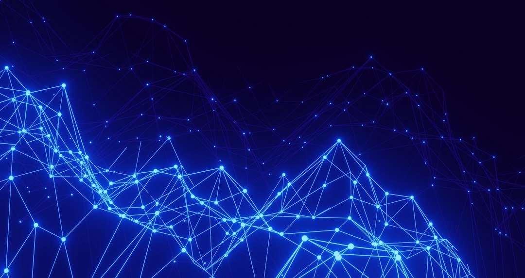 Minh họa mạng lưới Blockchain và dữ liệu phân tán